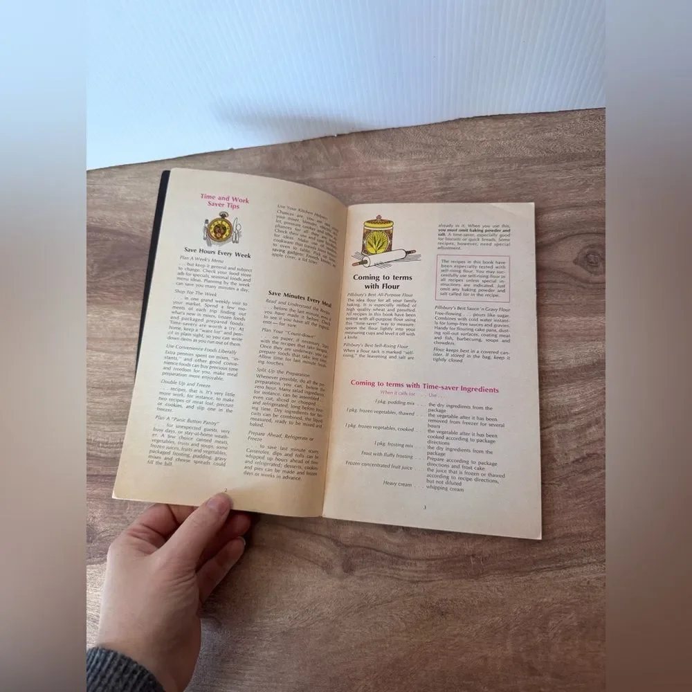 Vintage Cookbook Pillsbury Time Saver Cook Book 121 Recipes 1967 2nd Edition